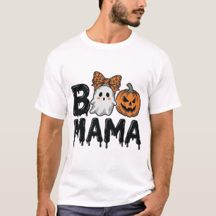 Boo Mama Halloween Ghost Pumpkin Mom Shirt Design_