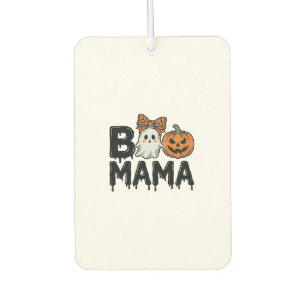 Boo Mama Halloween Ghost Pumpkin Mom Shirt Design_ Air Freshener