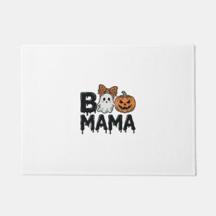 Boo Mama Halloween Ghost Pumpkin Mom Shirt Design_ Doormat