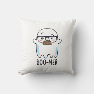 Boo-mer Funny Middle Aged Ghost Pun  Throw Pillow