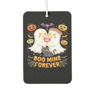Boo Mine Forever Cute Ghosts Black Cat Love Hallow Air Freshener