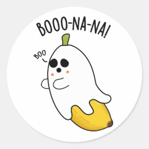 Boo-nana Funny Ghost Banana Pun  Classic Round Sticker