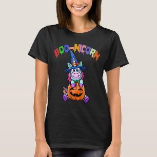 Boo Nicorn Halloween Scary Women Spooky T-Shirt