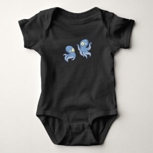 Boo Octopus Blue Kids Clothing & Décor Baby Bodysuit