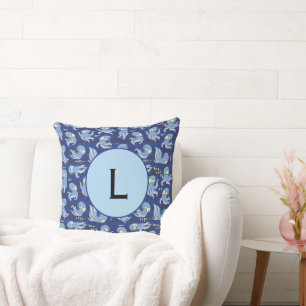Boo Octopus Blue Kids Clothing & Décor Throw Pillo Pillow