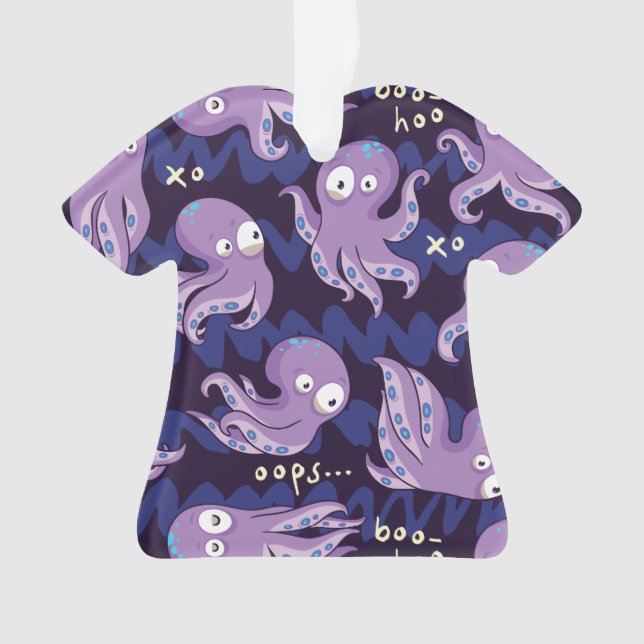 Boo Octopus mignon Violet Enfants Vêtements & Déco (devant)