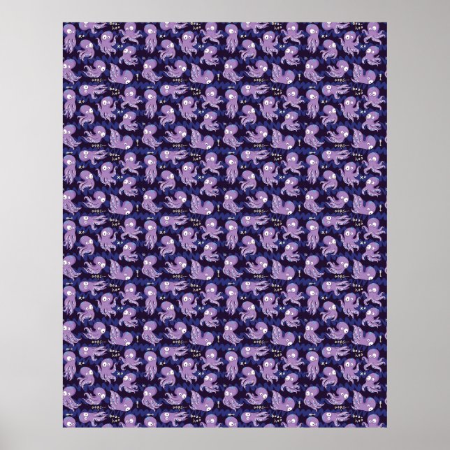 Boo Octopus mignon Violet Enfants Vêtements & Déco (Devant)