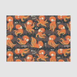 Boo Octopus Orange & Black Kids Clothing & Décor Tissue Paper