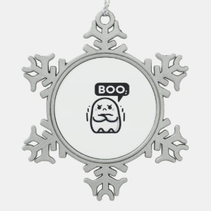 Boo Of Disapproval Funny Quote Snowflake Pewter Christmas Ornament