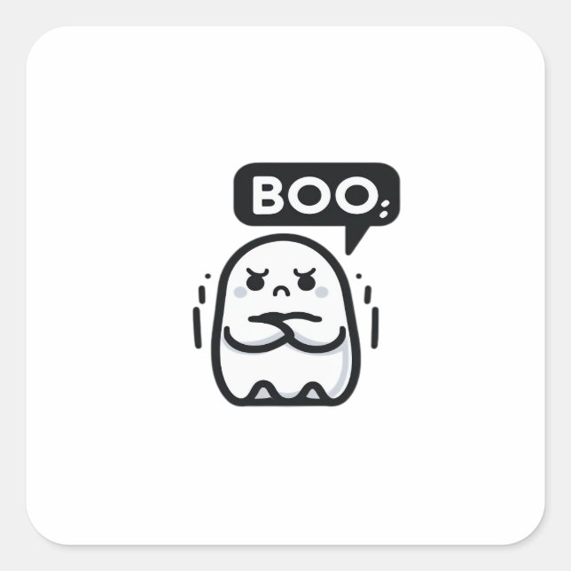 Boo Of Disapproval Funny Quote Square Sticker (Front)
