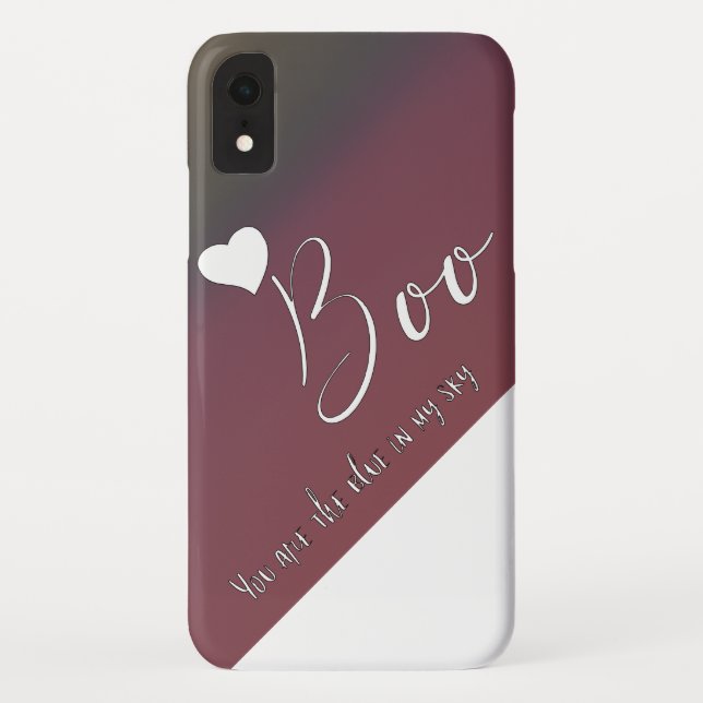 Boo Pink iPhone XR Case (Back)