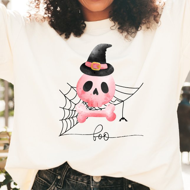  Boo & Pink skull  Halloween T-Shirt (Creator Uploaded)