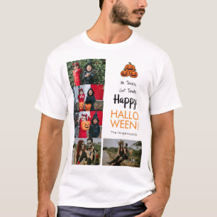 Boo pumpkin jack-o-lantern Halloween Photo Collage T-Shirt