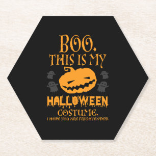 Boo Pumpkin Sarcastic Funny Halloween Costume Paper Coaster