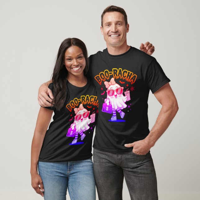 Boo-Racha Cute Ghost Drink Fiesta Halloween Funny T-Shirt (Unisex)