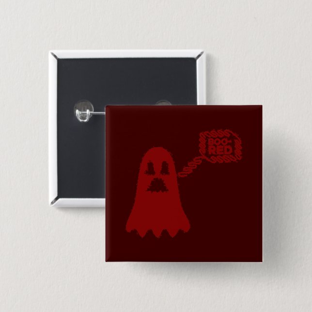 Boo-Red Button (Front & Back)