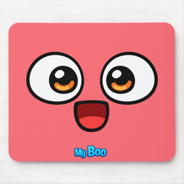 Boo Red Mouse Pad (Front)