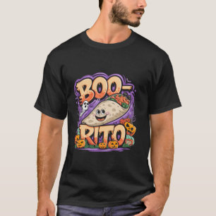 Boo Rito Halloween Burrito Cute Ghost Pumpkin Funn T-Shirt