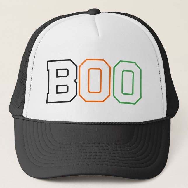 Boo Scary Halloween Trucker Hat (Front)