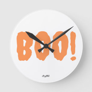 boo, scary round clock