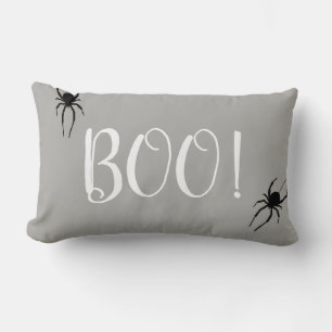 Boo Scary Spider Halloween Throw Pillow