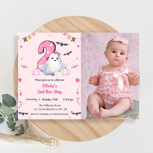 Boo Second  Birthday  Invitation