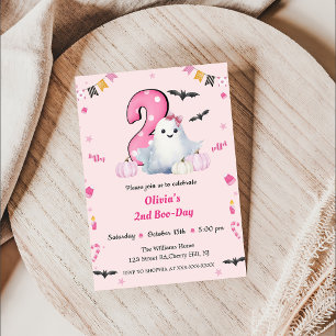 Boo Second Birthday Invitation