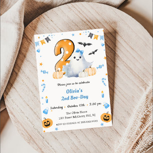 Boo Second Birthday Invitation
