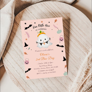 Boo Second Birthday Our Little Boo Is Turning Two Invitation