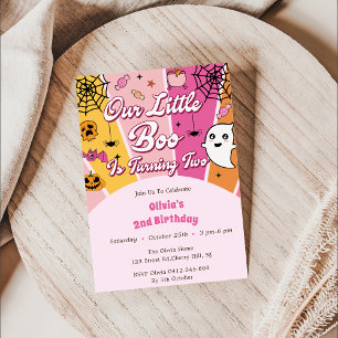 Boo Second Birthday Our Little Boo Is Turning Two Invitation