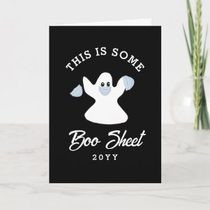 Boo Sheet Funny Ghost Halloween Quote Custom Card