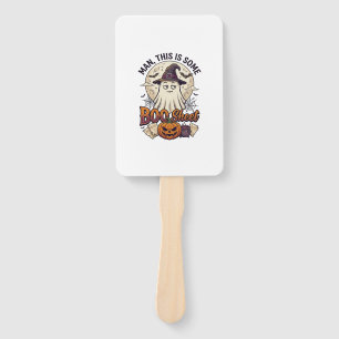 Boo Sheet Ghost Pumpkin Halloween Moon Cauldron Hand Fan