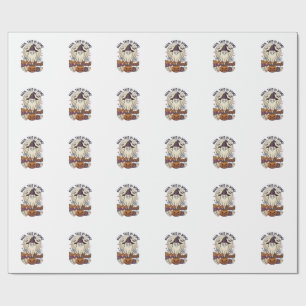 Boo Sheet Ghost Pumpkin Halloween Moon Cauldron Wrapping Paper