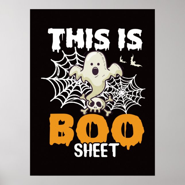 Boo Sheet Halloween Decor Funny Ghost Poster (Front)
