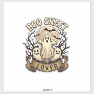 Boo Sheet Lover Halloween Ghosts Moon Bats_1