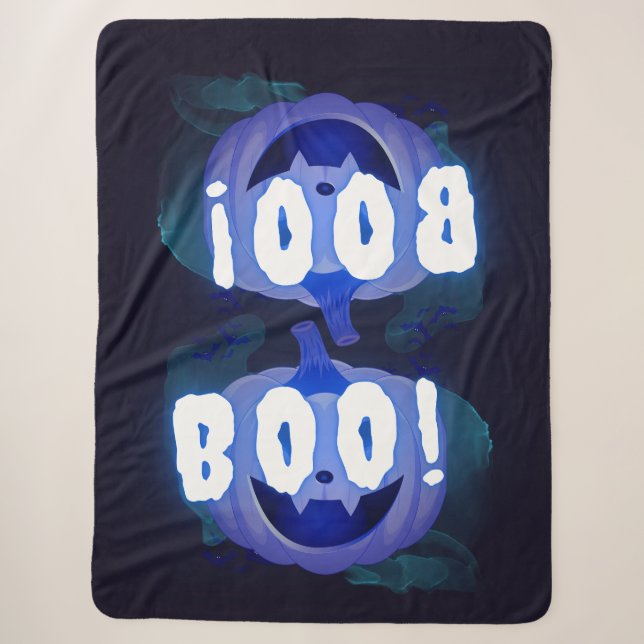 Boo!  sherpa blanket (Front)