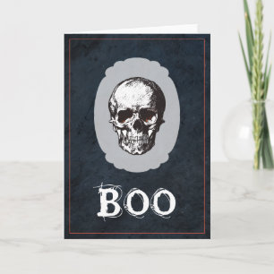 Boo Skull Halloween Card