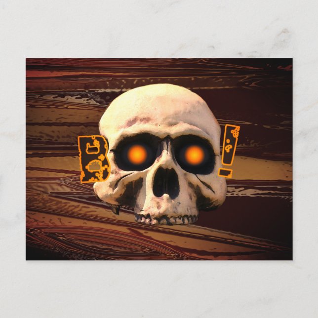 Boo Skull Postcard (Front)