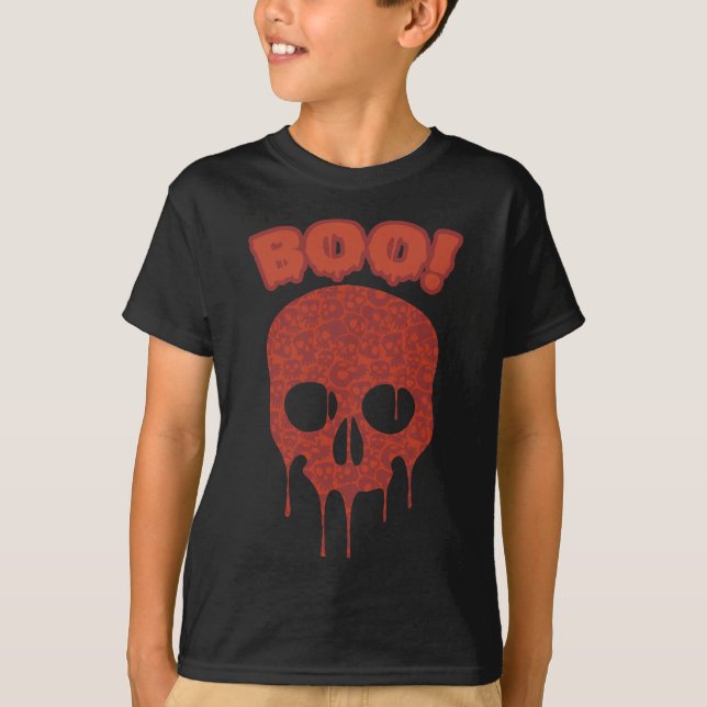 Boo! Skull  T-Shirt (Front)