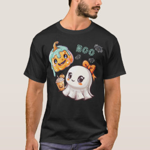Boo Spider Pumpkin Happy Halloween Scary Ghost T-Shirt