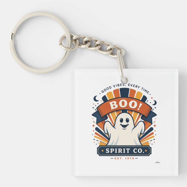 Boo Spirit Co. Ghost Long Sleeve Keychain (Front)
