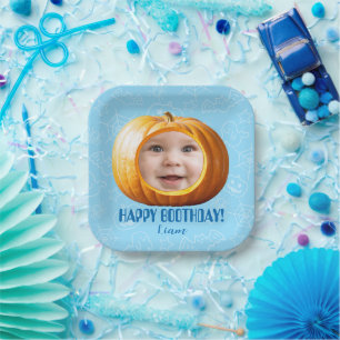 Boo! Spooktacular Baby Birthday Paper Plate