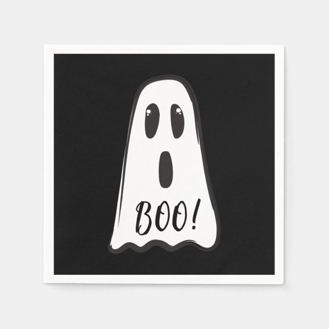 BOO! Spooky Cute Ghost Halloween Costume Party  Napkin (Front)