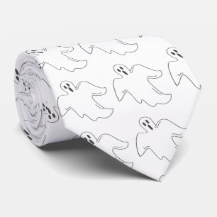 Boo! Spooky Ghost Ghosts Halloween Trick or Treat Tie