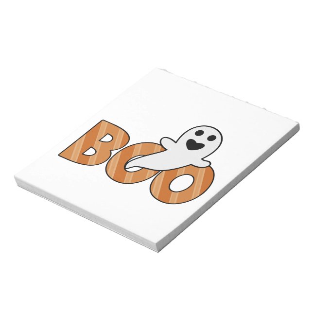 BOO Spooky Halloween Notepad (Rotated)