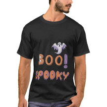BOO! Spooky Halloween T-Shirt | Ghost & Dripping 