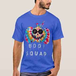 Boo ! Squad Cute Tie Dye Scary Face Pumpkin Funny  T-Shirt