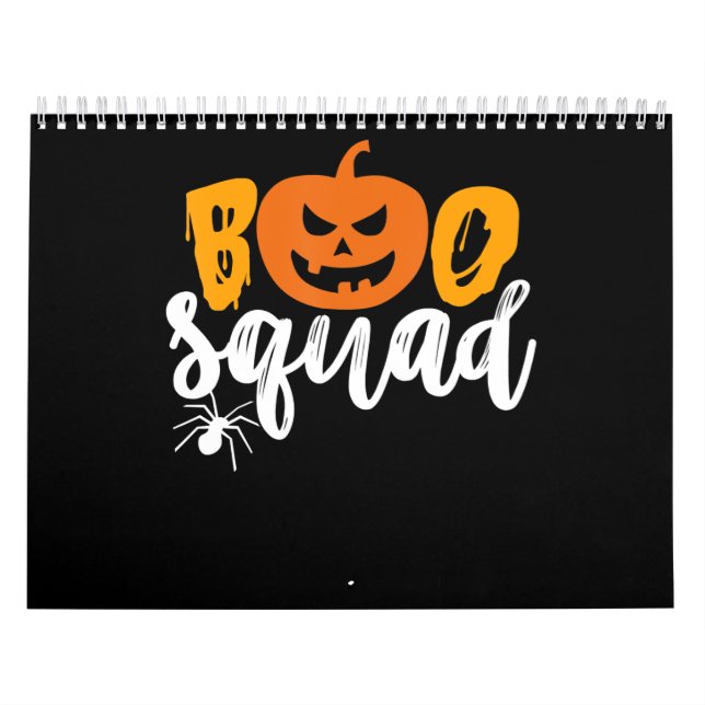 Boo Squad - Funny Pumpkin Spider Halloween Calendar (Cover)