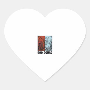 Boo Squad Vintage Halloween Pumpkin Shirt Design_1 Heart Sticker