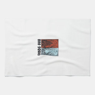 Boo Squad Vintage Halloween Pumpkin Shirt Design_1 Kitchen Towel